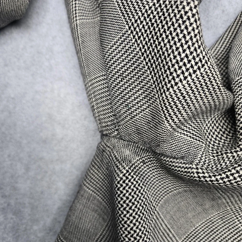 Vintage Pendleton Skirt Suit Set Womens 8‎ Petite Gray Glen Plaid Made USA 90s